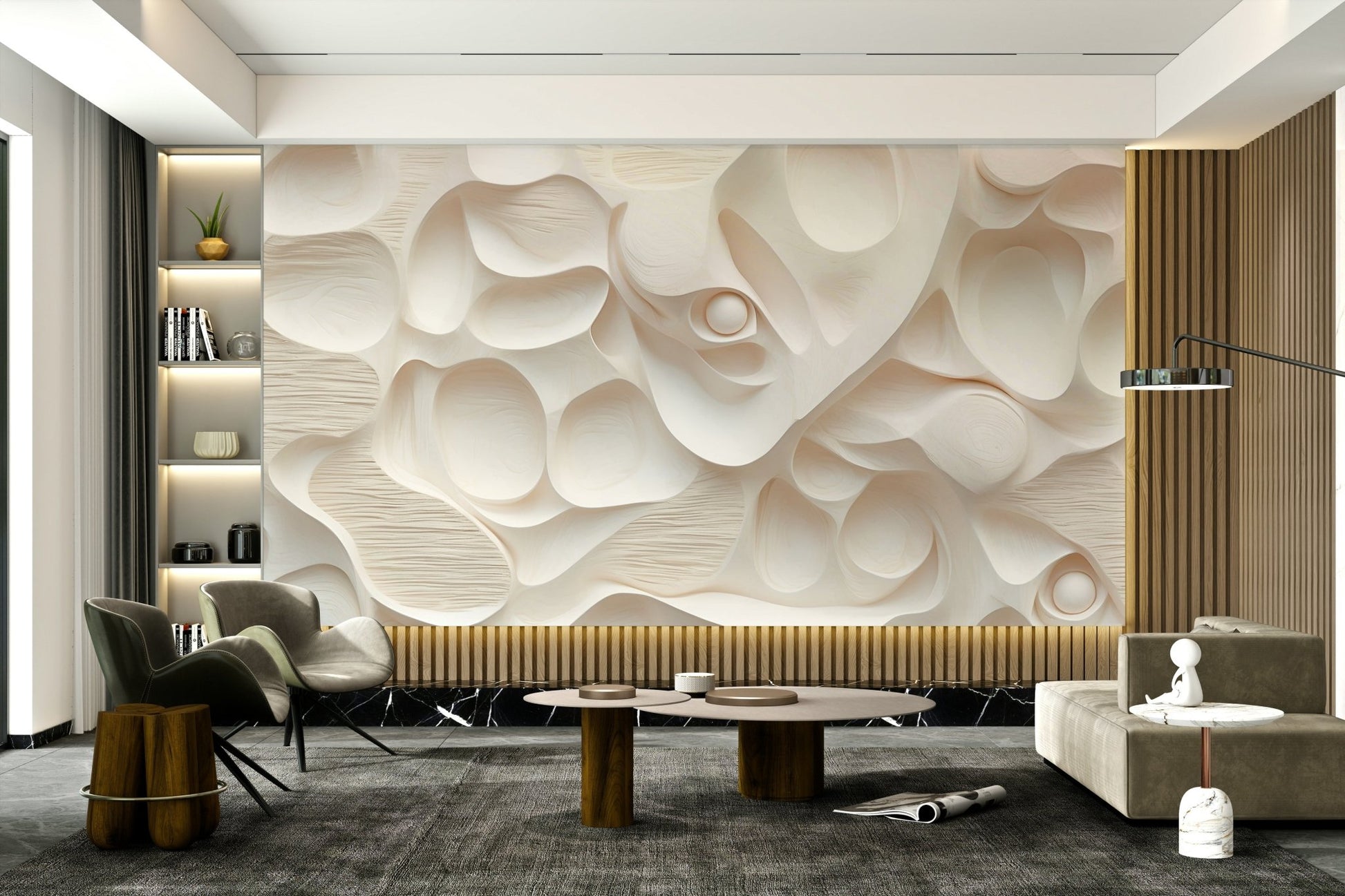 Close-up textured wallpaper surface
